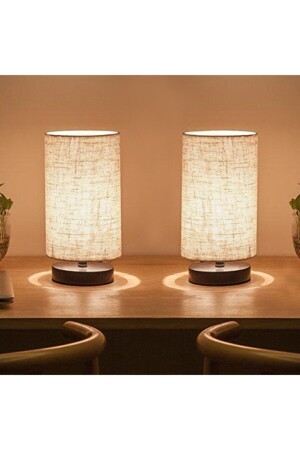 Fabric Cylindrical Design 2-Piece Lampshade Set AYD-9002 - HOMİNG