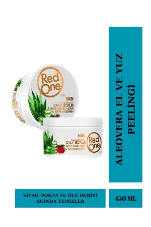 Face And Body Scrub Strawberry And Aloe Vera 450 ml 15. 2FL. SELF. - Red One
