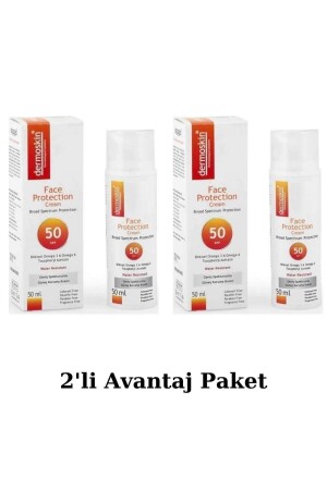 Face Protection SPF 50 Plus 50 ml Sunscreen 2-Pack Advantage Pack DERFACEPRO2LI4K - Dermoskin