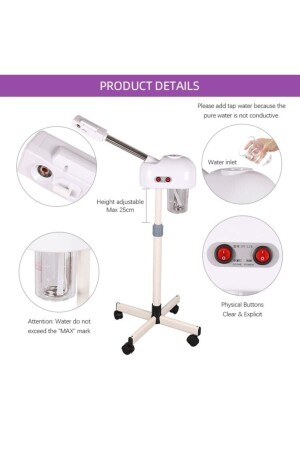 Facial Steamer With Garnet Feet And Ozone Hot Vapozon 8680140106262 - Nano Absolute