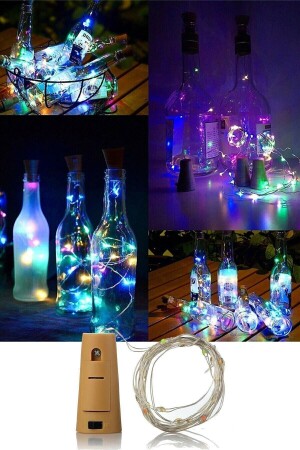 Fairy LED 2 Mt Colorful Bottle Led Batteries with Cork Stopper - Alshop