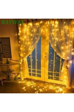 Fairy Wire Curtain with LED Light Control 300 LEDs 3 X 3 Meters 8 Animated Daylights with USB L89JN - Eren