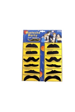 Fake Mustache Set 12 Pieces - Carneil