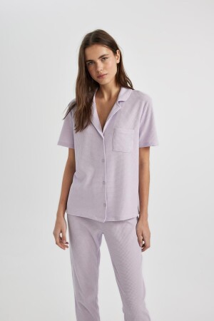 Fall in Love Kısa Kollu Pijama Üst B6189AX24SP - Defacto