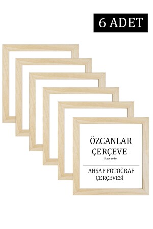 Family of 6 Wooden Frame Wooden Picture Frame 20x20 30x30 40x40 15x21 30x40 Natural Wooden Frame ÖZC-AHŞAP6LIAİLE - ÖZCANLAR ÇERÇEVE