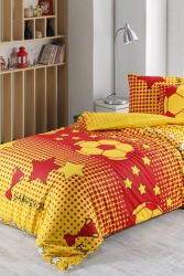 Fan Single Duvet Cover Set Yellow Red NWH-0424 - Like&Buy