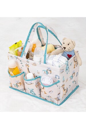 Fantastische Baby-Mutter-Babypflegetasche (blaue Farbe mit Griffen) - Özlem Toys