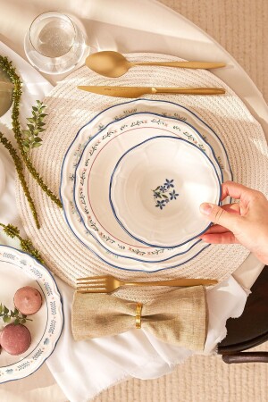Farina Porcelain 24 Piece Dinner Set for 6 People 600. 15. 01. 2919 - Emsan