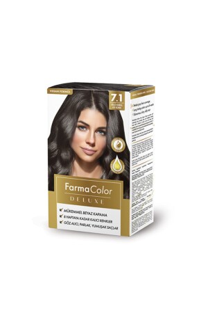 Farmacolor Deluxe Hair Dye Ashy Auburn 7. 1 8690131419417 - Farmasi