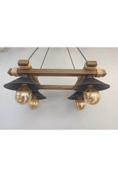 Fashion Wooden Rustic Modern Rope 4-Piece Pendant Lamp Chandelier 052 - AVİZEM GÜZEL