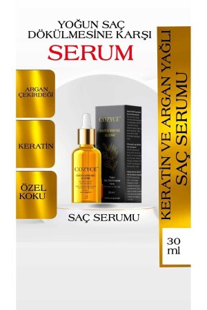 Fast Hair Growth Serum with Argan and Keratin Extract Anti-Loss and Nourishing 30 ml - Cozyce