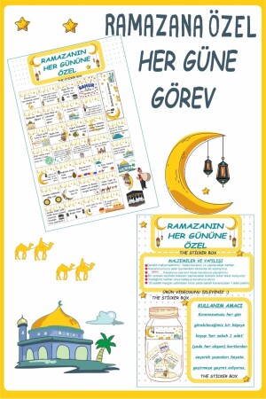 Fasting Chart for Kids - Ramadan Fasting Chart - Ramadan Sticker 5 x 5 - Think And Print