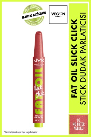 Fat Oil Slick Click Shine Lip Balm - 03 No Filter Needed - Nyx Professional Makeup