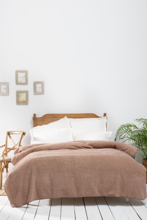 Faye Brown Double Sherpa Blanket - Karaca Home