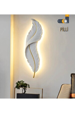 Feather Wall Sconce LED Battery Operated Decorative Wall Lighting - Edvina