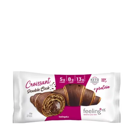 FeelingOK High Protein Croissant (50 g, Double Chocolate) - FeelingOK
