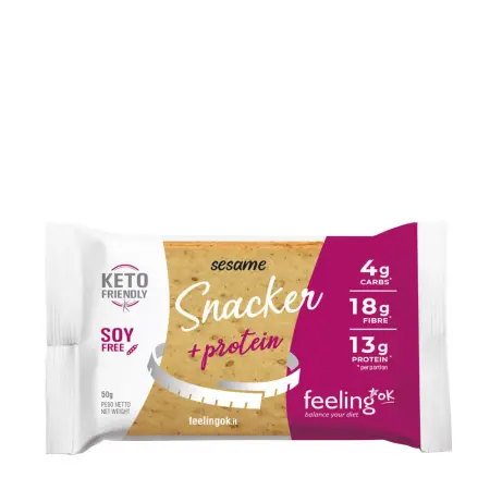 FeelingOK High Protein+Fiber Snacker (50 g, Seasame) - FeelingOK