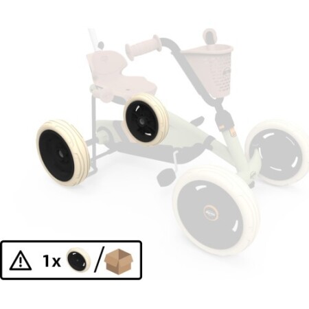 Felge 9x2 - Schwarz/Beige hinten - BERG