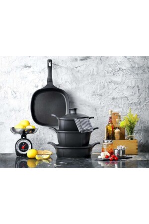 Felsen Fireproof Non-Stick Cast Iron Cookware Set-7 Pieces 1S2023-22005-SIY01 - Schafer