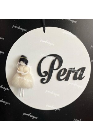Felt Baby Ornament Concept Design Personalized Door Ornament - Exterior Door Ornament - Felt Steel Door Ornament. concept - Pembe Ağaç Tasarım Atölyesi