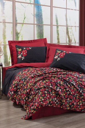 Feminine Single Duvet Cover Set Desire Red 8680108062777 - Cotton Box