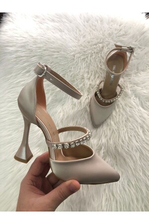 Fendy Saten Taşlı Stiletto - Hg Ayakkabı