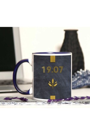 Fenerbahçe designed porcelain mug with colored inside and handle fenerbahçec - Atölyehane