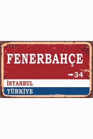 Fenerbahçe Direction Sign Retro Vintage Wooden - Hediyesepetin