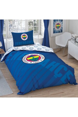Fenerbahçe Lacivert Logo Pamuk Nevresim Takımı - Taç