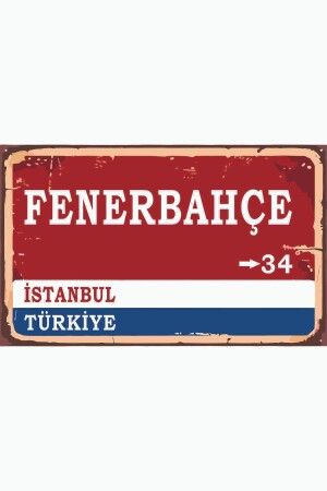 Fenerbahçe Wegweiser Retro Vintage Holz - 3
