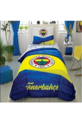 Fenerbahçe Wooden Logo Tek Kişilik Lisanslı Nevresim Takımı e663003 - Taç