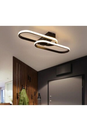 Feraye Modern Design Black Color White LED Cafe - Kitchen - Living Room 2 Led Chandelier FRY59 - Fer Avize