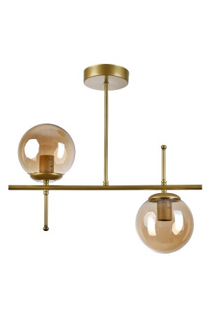 Feris Modern Design Living Room Kitchen Bedroom Antique Color Honey Glass Chandelier of 2 - Modavize