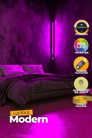Ferngesteuerte LED-Lampe – über dem Bett – neben dem Fernseher – Wohnzimmer – RGB mehrfarbig Ledap13 - Luciole