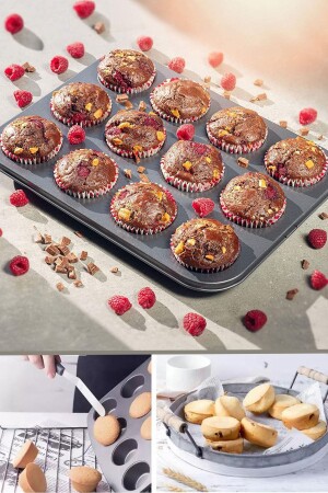 Feuerfeste Antihaft-Muffinform, 12-teilig. Muffin-Kuchenform, 12-teilig - Anadolu Saray Çarşısı