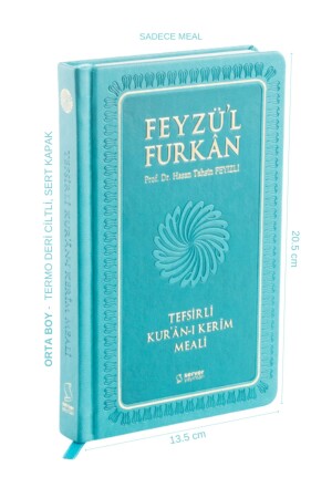 Feyzül Furkan Interpretation of the Holy Quran (MEDIUM SIZE 13). 50X21,50) Turquoise Color 9789758757428trkz - Server Yayınları