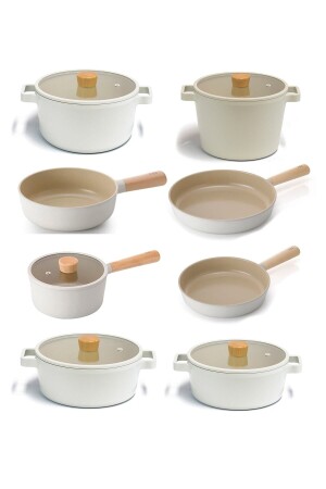 Fika 13 Piece Ceramic Coated Cast Iron Pot and Pan Set with Glass Lid Fika13P - NEOFLAM
