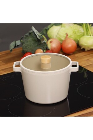 Fika 22 Cm 4. 7 L Cast Iron Induction Deep Pot D-neof222d D-NEOF222D - NEOFLAM