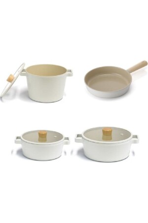 Fika Cast Aluminum 7 Piece Cookware Set with Glass Lid Fikaset - NEOFLAM