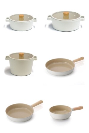 Fika Cast Aluminum Pot and Pan Set with Glass Lid 9 Piece Set2 - NEOFLAM