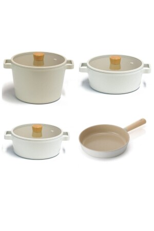 Fika Cast Aluminum Pot - Pan Set with Glass Lid 90 - NEOFLAM