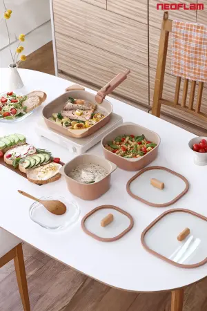 Fika Comfort Terracota Tencere ve Tava Seti 10 Parça - Neoflam