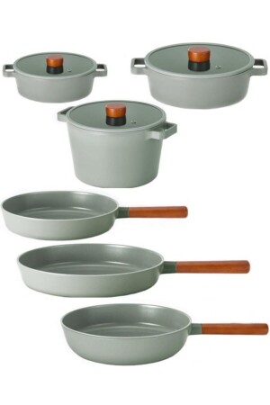 Fika Grey 9-teiliges Kochgeschirrset NEOG-6SET - NEOFLAM