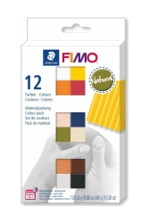 Fimo Soft Polimer Kil Seti 25 Gr X 12 Renk Natural (doğal) Renkler 8023 C12-4 - Fımo