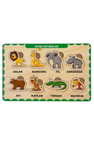Find Wild Animals Wood - Tak Puzzle - Maketçiniz