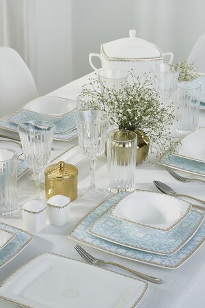 Fine Pearl Contour 62 Piece Dinner Set for 12 Persons 153. 03. 08. 1112 - Karaca