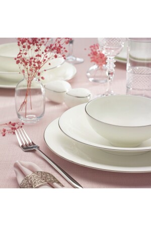 Fine Pearl Extra Argento 62 Piece Dinner Set for 12 Persons 153. 03. 08. 0453 - Karaca
