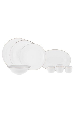 Fine Pearl Fame 58 Piece Dinner Set for 12 People Gold 153. 03. 08. 3340-1 - Karaca