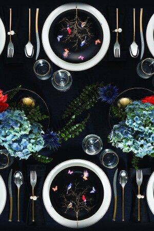 Fine Pearl Grace Black 58 Piece Dinner Set for 12 Persons 153. 03. 08. 0610-1 - Karaca