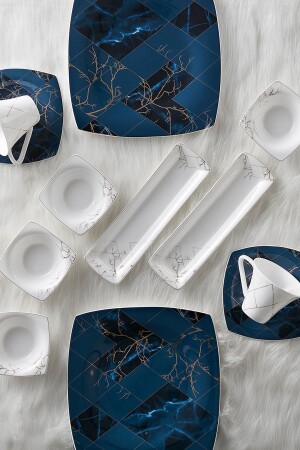Fine Pearl Midnight 26 Pieces Pearl Breakfast Set for 6 People Square - Karaca